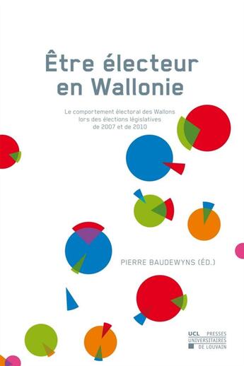 Couverture du livre « Etre Electeur En Wallonie » de Baudewyns aux éditions Pu De Louvain