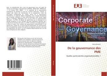 Couverture du livre « De la gouvernance des PME : Quelles particularites organisationnelles ? » de Salma Benaziz aux éditions Editions Universitaires Europeennes