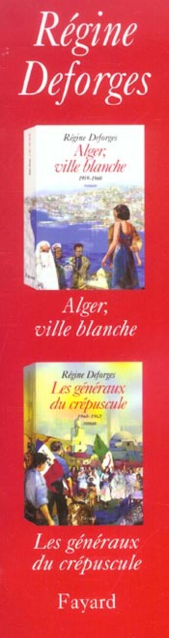 Couverture du livre « La bicyclette bleue ; COFFRET T.8 ET T.9 » de Regine Deforges aux éditions Fayard