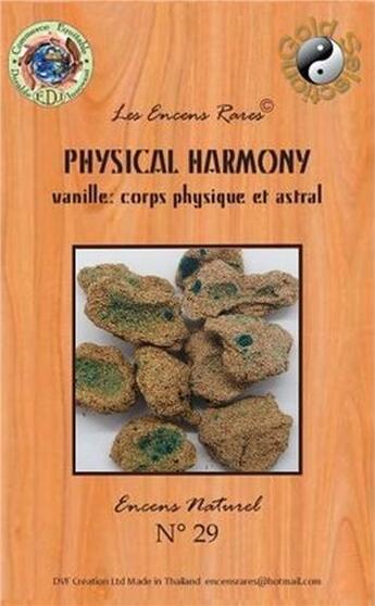 Couverture du livre « Encens rares : physical harmony - corps physique et astral - 25 gr » de  aux éditions Dg-exodif