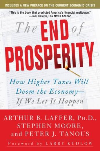 Couverture du livre « The End of Prosperity » de Tanous Peter aux éditions Threshold Editions