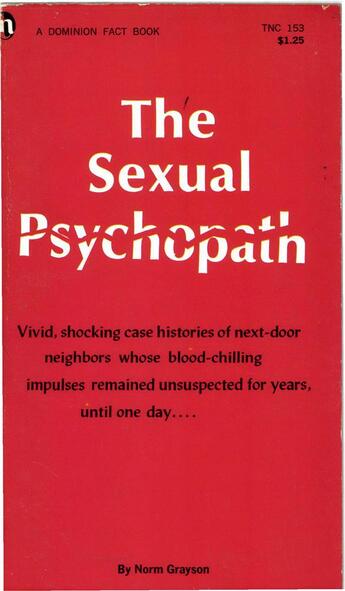 Couverture du livre « The Sexual Psychopath » de Norm Grayson aux éditions Epagine