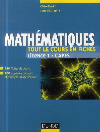 Couverture du livre « Mathématiques ; licence 1, CAPES (2e édition) » de Claire David et Sami Mustapha aux éditions Dunod