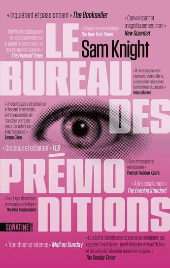 Couverture du livre « Le bureau des prémonitions » de Sam Knight aux éditions Sonatine