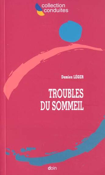 Couverture du livre « Troubles du sommeil » de Leger Jm aux éditions Doin