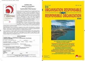 Couverture du livre « REVUE DE L'ORGANISATION RESPONSABLE VOL 12 N°1-2017 : LES COMPETENCES DE L'ENTREPRENEUR RESPONSABLE:PROPOSITION D'UN CADRE CONCEPTUEL » de Andre Sobczak aux éditions Eska