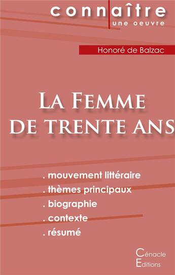 Couverture du livre « La femme de trente ans, d'Honoré de Balzac » de  aux éditions Editions Du Cenacle