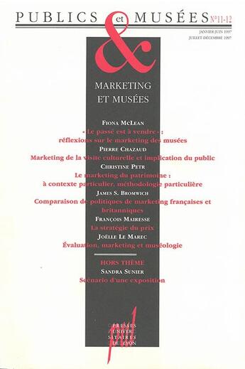 Couverture du livre « Publics et musees n 11-12 - marketing et musees » de Gottesdiener Hana aux éditions Pu De Lyon