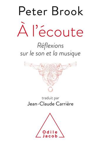 Couverture du livre « À l'écoute ; réflexions sur le son et la musique » de Peter Brook aux éditions Odile Jacob