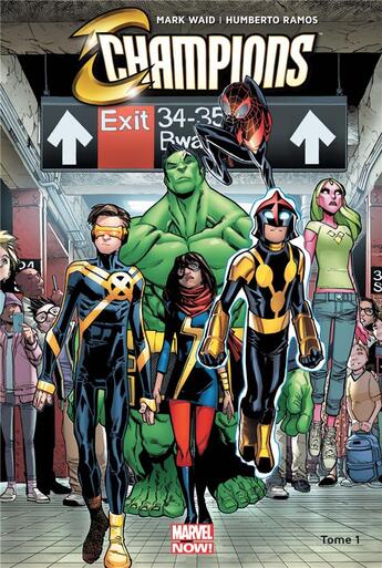 Couverture du livre « Champions t.1 » de Mark Waid et Humberto Ramos aux éditions Panini