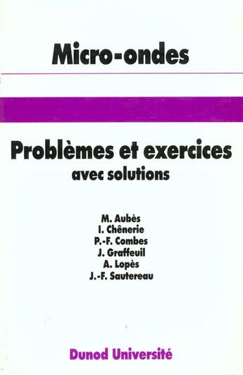 Couverture du livre « Micro-Ondes Problemes Et » de Aubes aux éditions Bordas