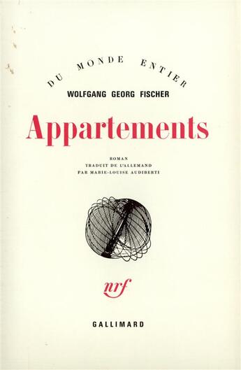 Couverture du livre « Appartements » de Wolfgang Ge Fischer aux éditions Gallimard