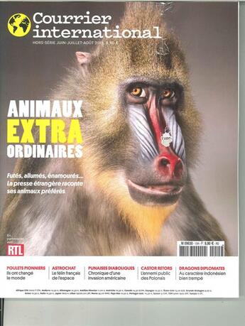 Couverture du livre « Courrier international hs n 15 les animaux extraordinaires - juin 2018 » de  aux éditions Courrier International