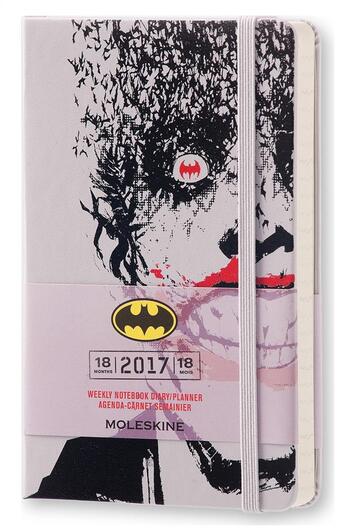 Couverture du livre « Agenda 18 mois semainier Batman 2016-2017 poche » de  aux éditions Moleskine