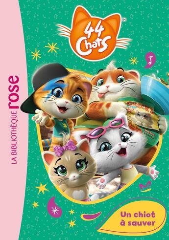 Couverture du livre « 44 chats Tome 1 : un chiot à sauver » de Aurelie Desfour aux éditions Hachette Jeunesse