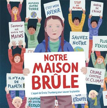 Couverture du livre « Notre maison brûle » de Jeanette Winter aux éditions Gallimard-jeunesse