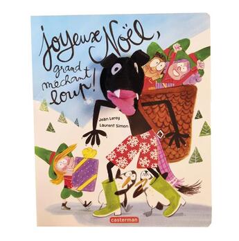 Couverture du livre « Joyeux Noël, grand méchant loup ! » de Jean Leroy et Laurent Simon aux éditions Casterman