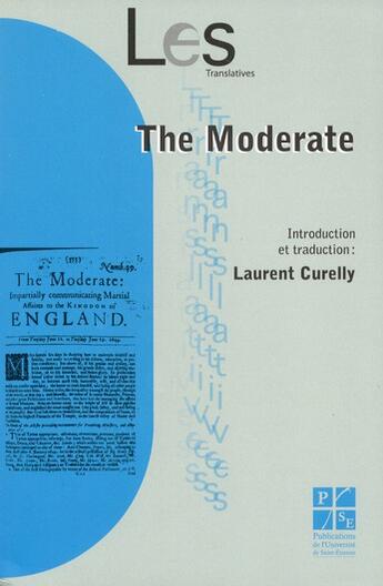 Couverture du livre « The moderate » de  aux éditions Pu De Saint Etienne