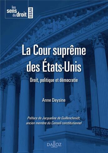 Couverture du livre « La Cour suprême des Etats-Unis » de Anne Deysine aux éditions Dalloz