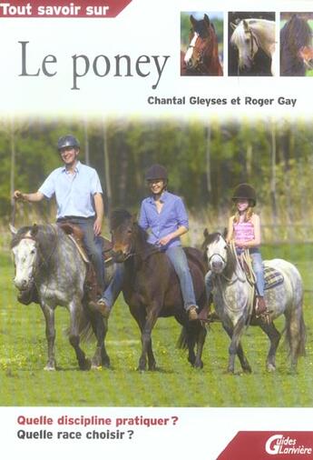 Couverture du livre « Tout Savoir Sur Le Poney » de Gleyses/Gay aux éditions Lariviere