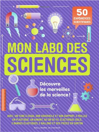 Couverture du livre « Mon labo des sciences » de Sally Macgill aux éditions Gallimard-jeunesse