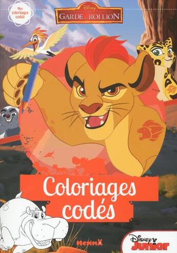 Couverture du livre « Coloriages codés : la garde du Roi Lion » de Stephanie Sojic aux éditions Hemma