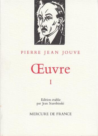 Couverture du livre « Oeuvre - vol01 » de Pierre-Jean Jouve aux éditions Mercure De France