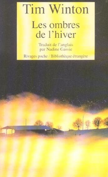 Couverture du livre « Les ombres de l'hiver » de Tim Winton aux éditions Rivages