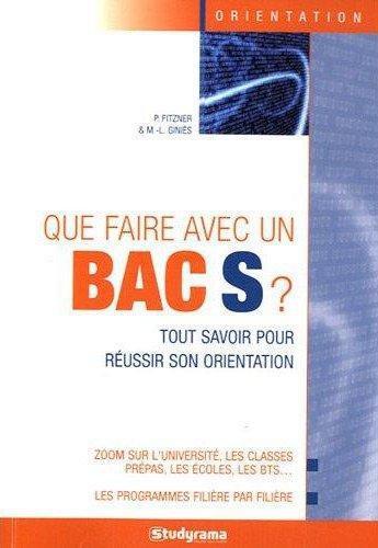 Couverture du livre « Que faire avec un bac S ? (11e édition) » de Marie-Lorene Ginies aux éditions Studyrama