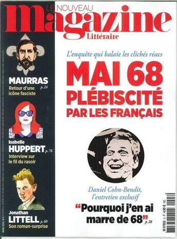 Couverture du livre « Le nouveau magazine litteraire n 3 mai 68 - mars 2018 » de  aux éditions Le Magazine Litteraire