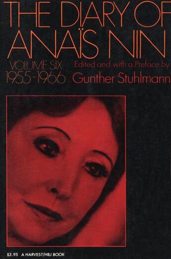 Couverture du livre « Diary Of Anais Nin Volume 6 1955-1966 » de Anais Nin aux éditions Houghton Mifflin Harcourt