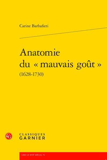 Couverture du livre « Anatomie du 