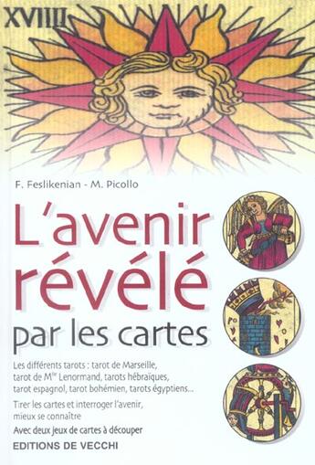 Couverture du livre « L'avenir revele par les cartes » de F Feslikenian et M Picollo aux éditions De Vecchi