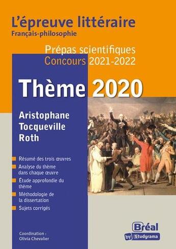 Couverture du livre « Épreuve littéraire 2021-2022 ; prépa scientifique (édition 2021/2022) » de  aux éditions Breal