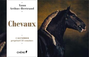 Couverture du livre « Chevaux ; calendrier perpétuel 52 semaines » de Yann Arthus-Bertrand aux éditions Chene