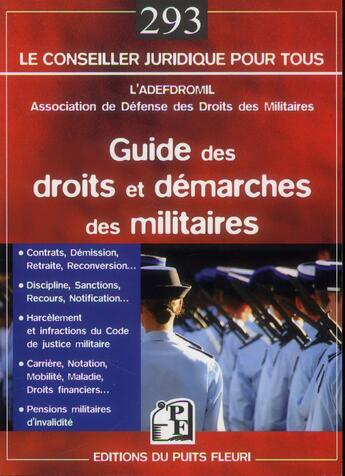 Couverture du livre « Guide des droits et démarches des militaires » de  aux éditions Puits Fleuri