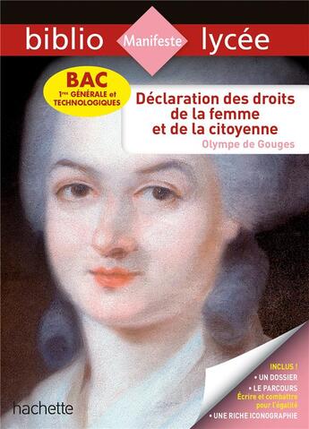 Couverture du livre « Déclaration des droits de la femme et de la citoyenne » de Isabelle De Lisle et Olympe De Gouges et Sylvie Beauthier aux éditions Hachette Education