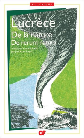 Couverture du livre « De la nature : re rerum natura » de Lucrece aux éditions Flammarion