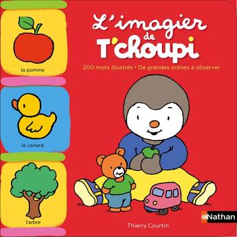 Couverture du livre « L'imagier de T'choupi » de Thierry Courtin aux éditions Nathan