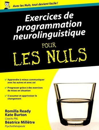 Couverture du livre « Exercices de programmation neurolinguistique » de Milletre/Ready aux éditions First