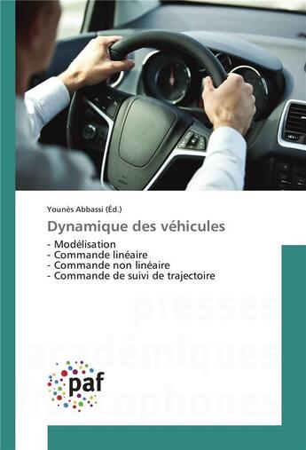 Couverture du livre « Dynamique des vehicules » de Abbassi Younes aux éditions Presses Academiques Francophones