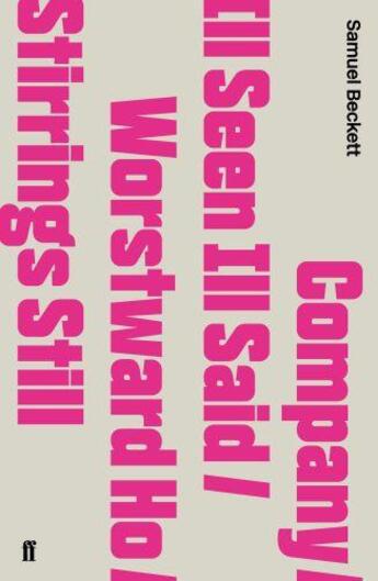 Couverture du livre « Company ; ill seen ill said ; worstward ho ; stirrings still » de Samuel Beckett aux éditions Faber And Faber Digital