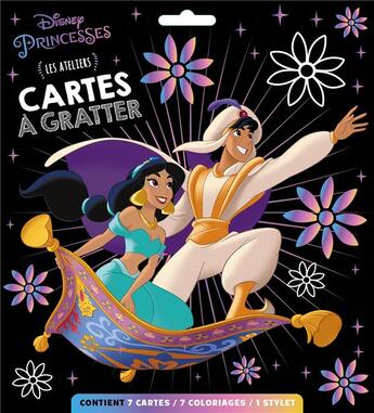 Couverture du livre « Disney princesses - les ateliers disney - cartes a gratter » de  aux éditions Disney Hachette