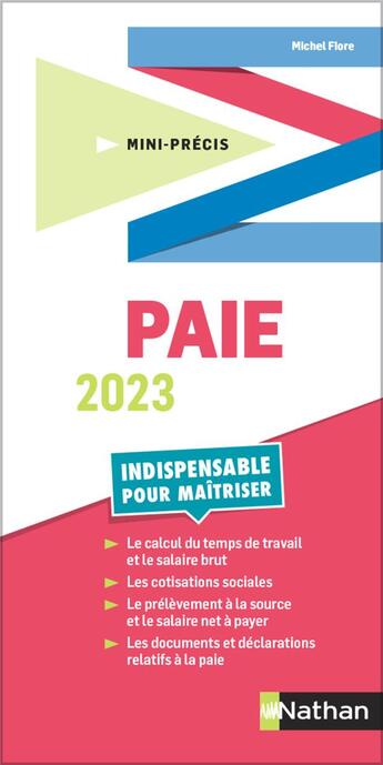 Couverture du livre « Mini-précis : paie (édition 2023) » de Michel Fiore aux éditions Nathan