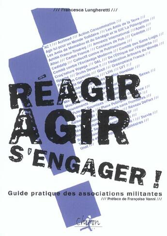 Couverture du livre « RAS ; réagir, agir, s'engager ! » de Francesca Lunghertti aux éditions Chiron