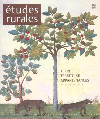 Couverture du livre « Terre, territoires, appartenances » de  aux éditions Ehess