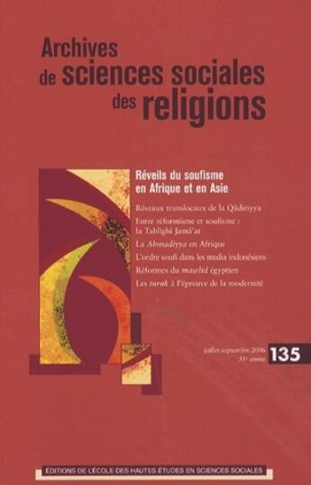 Couverture du livre « Réveils du soufisme en Afrique et en asie » de  aux éditions Ehess