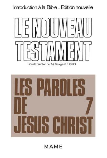 Couverture du livre « Les paroles de jesus-christ » de Pierre Grelot aux éditions Mame