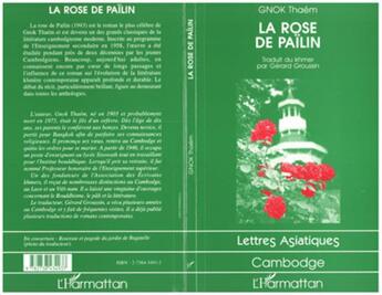 Couverture du livre « La rose de Païlin » de Thaem Gnok aux éditions L'harmattan