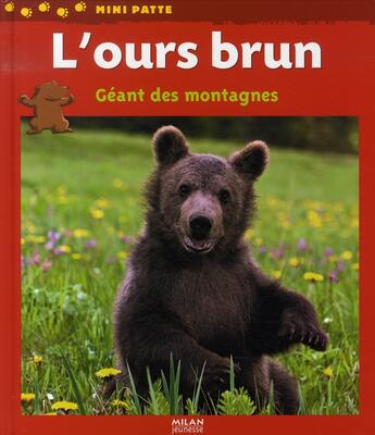 Couverture du livre « L'ours brun, géant des montagnes » de Valerie Tracqui aux éditions Milan